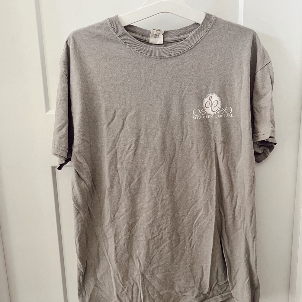 Casual Gray Crew Neck Short Sleeve Tee
